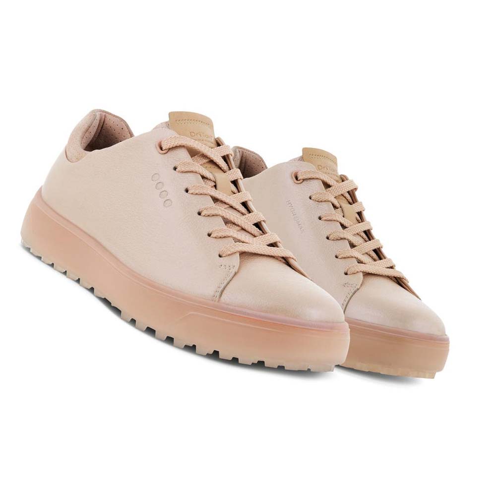 Women's Ecco Tray Laced Golf Shoes Pink | USA 134OKI